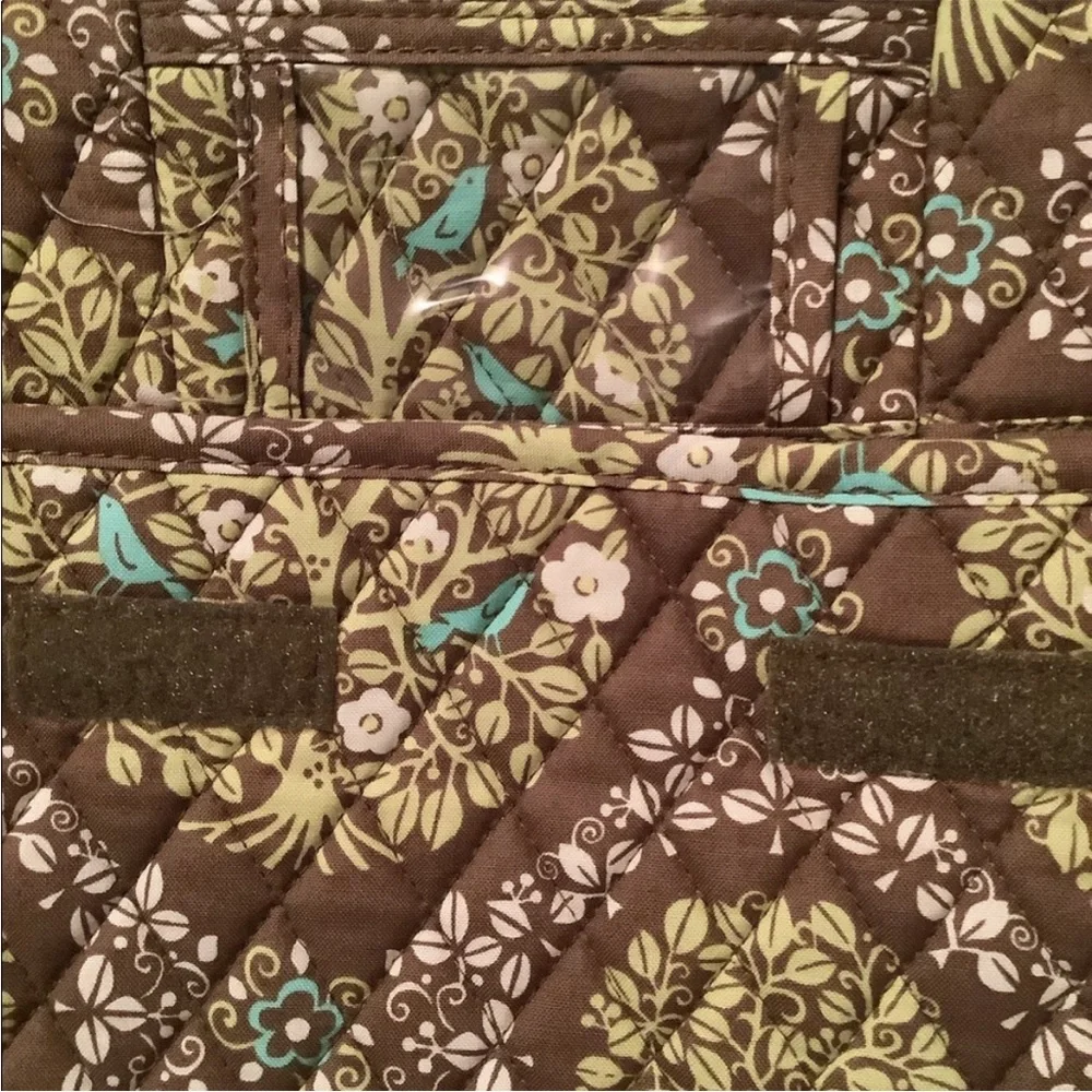 Vera Bradley Brown, Turquoise & Lime Quilted Backpack